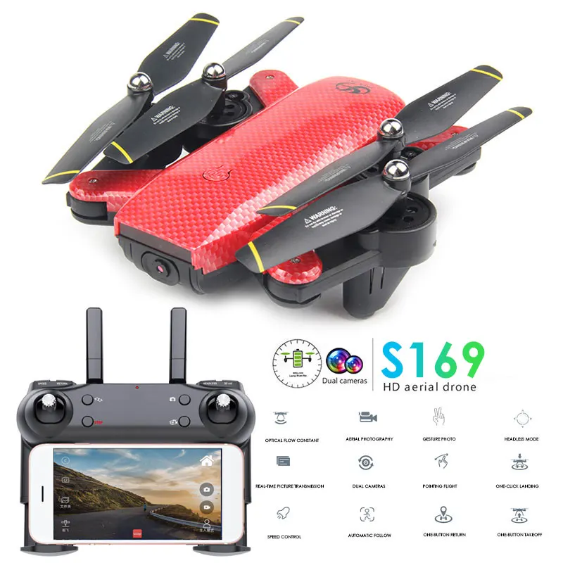 

Professional Funny Drone RC Drone Stable Gimbal Altitude Hold HD Drone Wide Angle Dual Cameras RTF