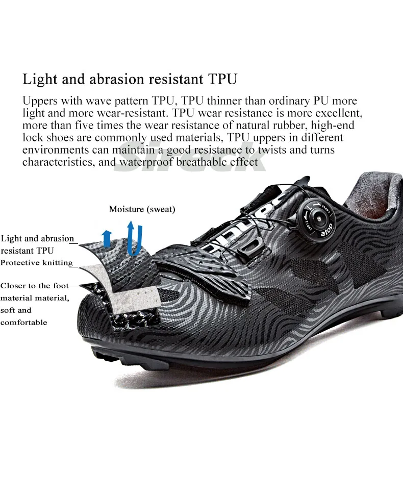 Santic дорожный велосипед обувь Мужская велосипедный костюм обувь для велоспорта ТПУ+ нейлон дышащая удобная самоблокирующаяся дорожная велосипедная обувь