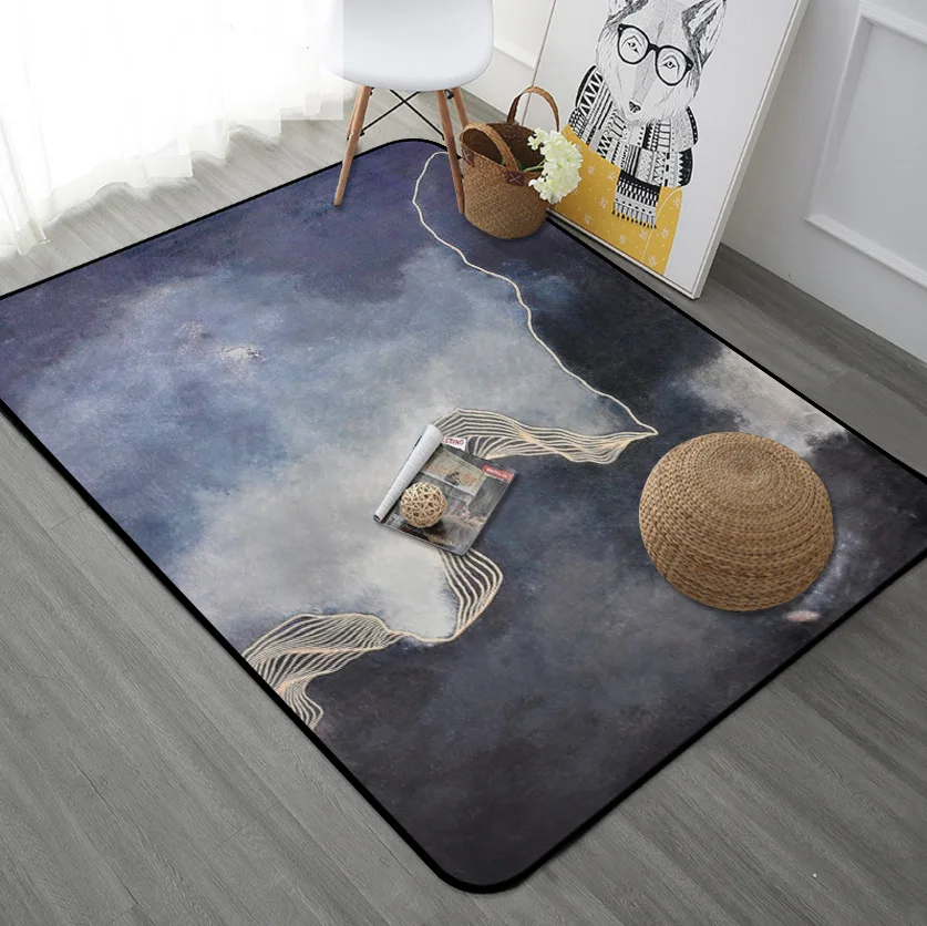 

Gray Rug and Carpet for Home Living Room Soft Bedroom Rug Floor Mat Bedside Rug Soft Carpet for Bedroom Anti Slip Floor Mat Rug