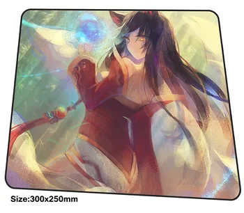 

Ahri mouse pad 300x250x3mm mousepads best gaming mousepad gamer thick large personalized mouse pads locked edge keyboard pc pads
