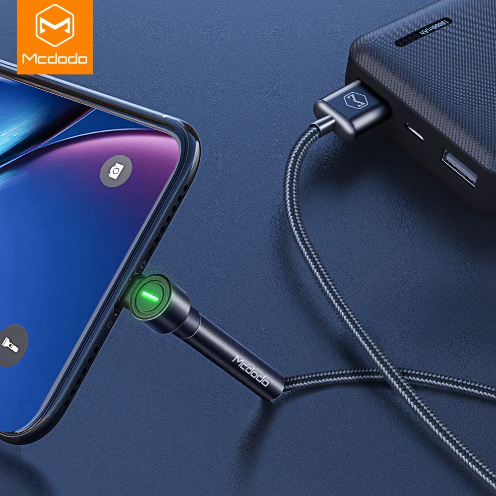

MCDODO 1.8m Fast USB Cable For iPhone XS MAX XR X 8 7 6s Plus 5 LED Charging Holder Cable Mobile Phone Charger Data Cord Charge