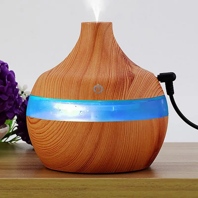 Wood Incense Burners Grain Aromatherapy USB Humidifier Water Droplets