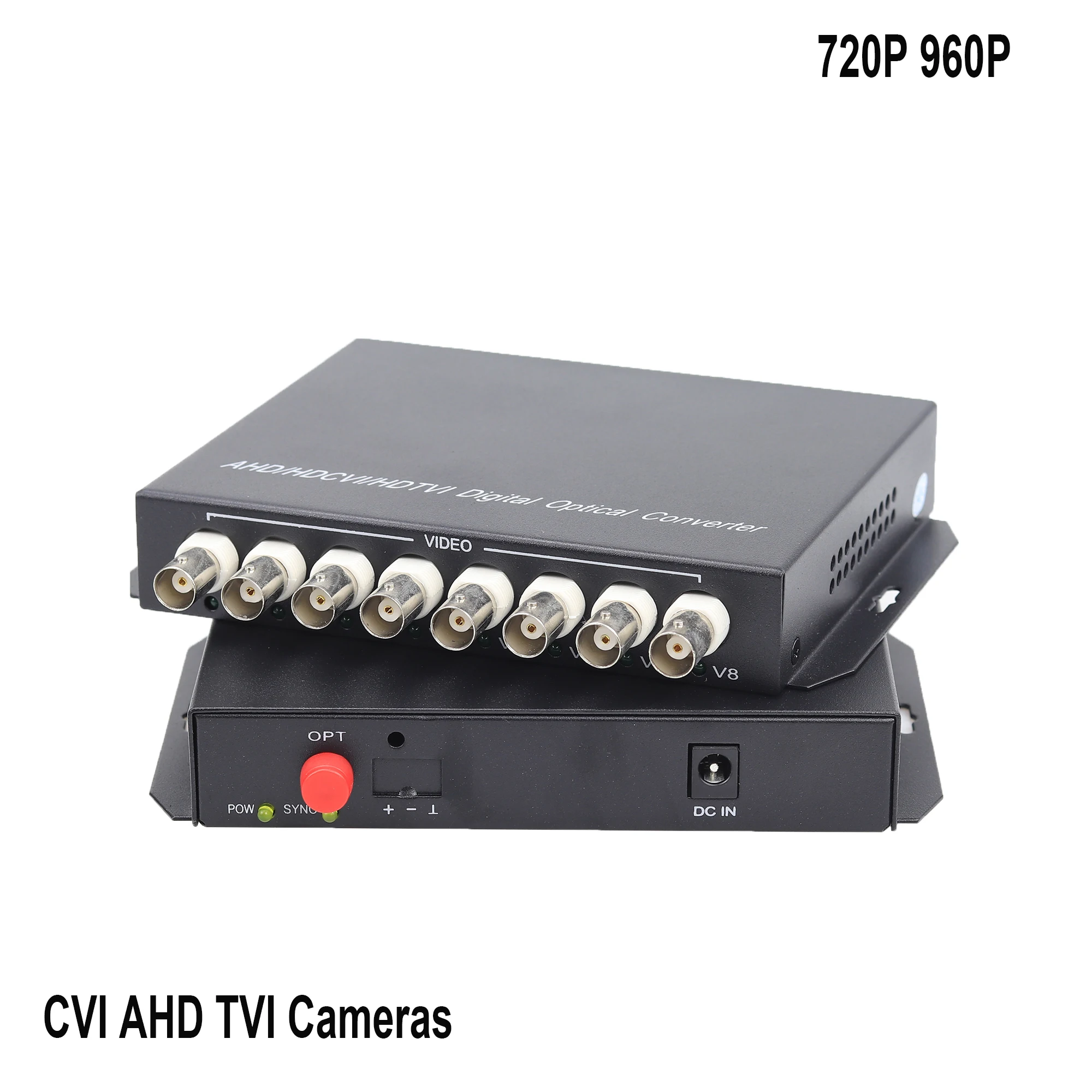 8 каналов 960P HD видео AHD CVI TVI волоконно оптический конвертер ФК приемник и