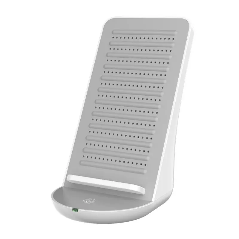 XMXCZKJ Bluetooth динамик с беспроводным зарядным устройством быстрая Беспроводная зарядная док-станция Подставка для iPhone X/8 samsung Note 8 - Цвет: Gray-White