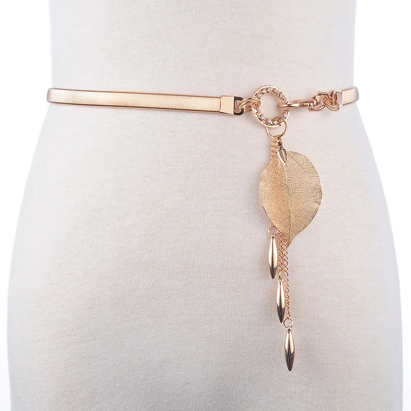 ladies dress waist chain belt