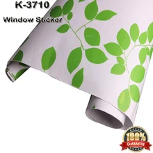 Зеленый leavies Оконные плёнки 1.22 м x 15 м Водонепроницаемый конфиденциальности Матовый двери офиса дома Спальня Ванная комната окна Стекло стикер Плёнки