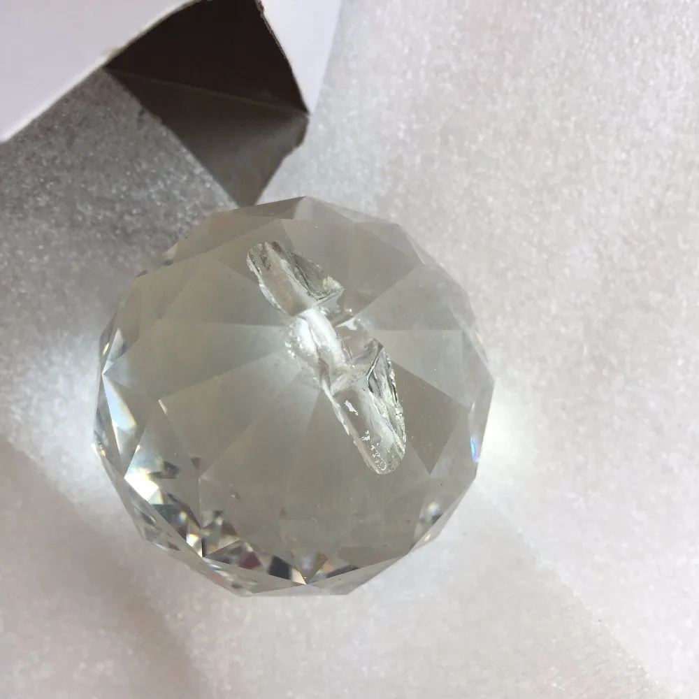 

50mm 2pcs Clear Crystal Chandelier Lamp Ball Window Suncatchers Hanging Christmas Ornament for Glass Crystal Prisms Lighting