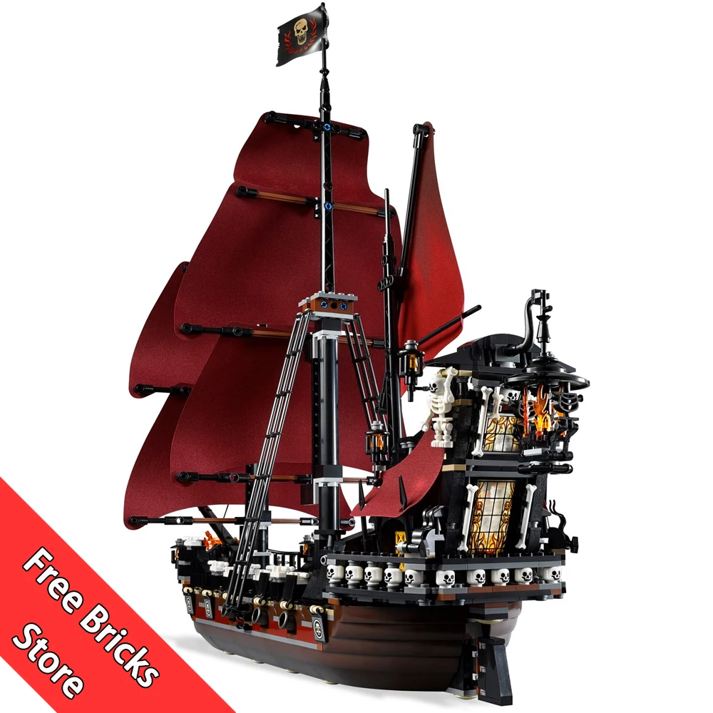 

1151Pcs Compatible 4195 Ship Pirates of The Caribbean Queen Anne's Revenge Set Model Building Blocks Toy for Kid Christmas gifts