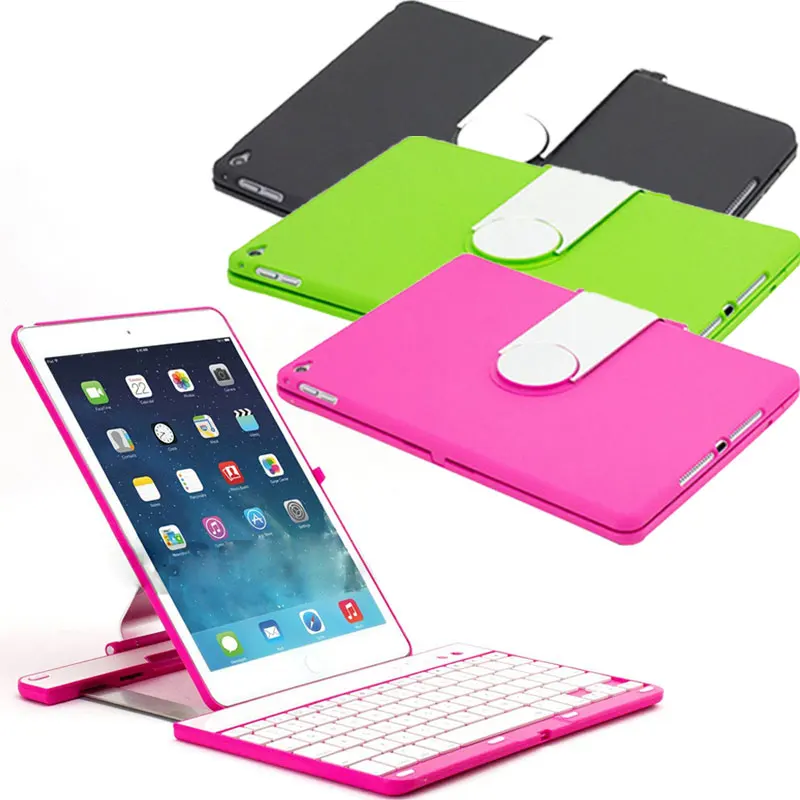 

New 360 Degree Swivel Rotating Wireless Bluetooth Keyboard + Plastic Stand Case Cover For iPad Air 2 QJY99