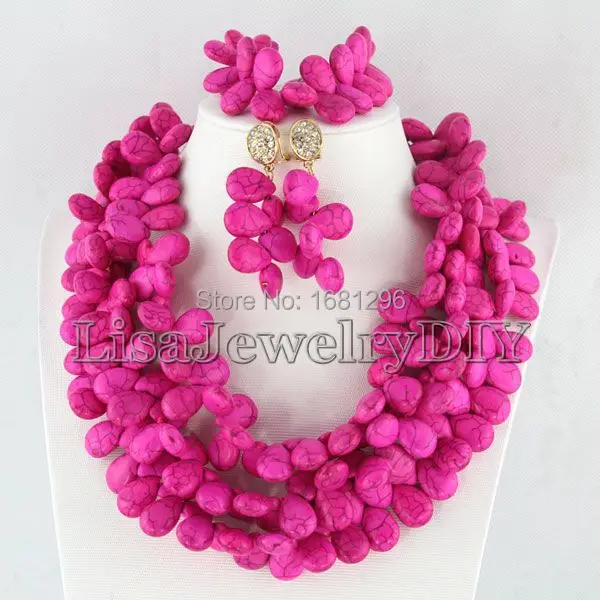 

African 2017 Beads Jewelry Sets Nigerian Wedding African Beads Jewelry Sets HD0658
