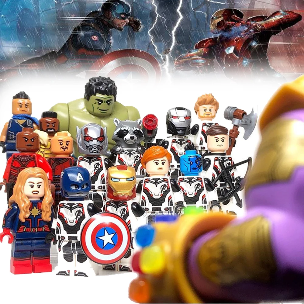 

Legoings famous super heroes batman bricks marvel set Building Blocks thor Iron Man Captain America model Figures toys for kids