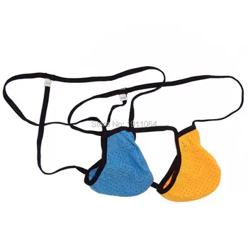 

Mens Pouch String Thong Bulge Enhancer Low Rise T Back g179 Eyelet tricot