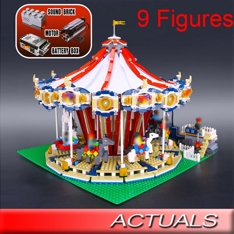 

3263pcs 15013 Grand Carousel with Electric Motor Power Function Building Blocks Assembled Brick Compatible with Lego 10196