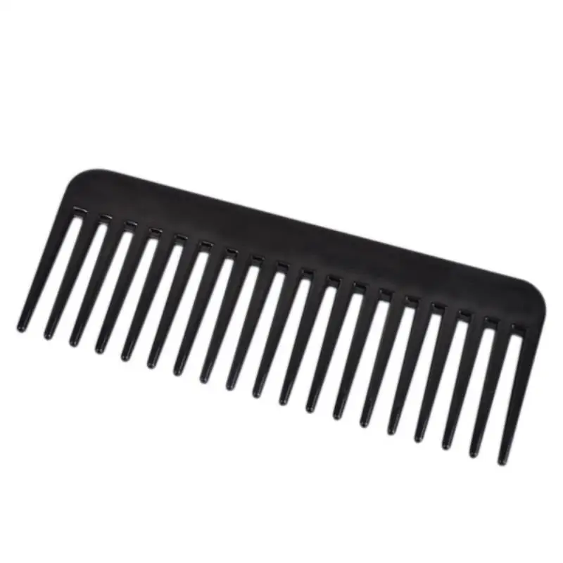 19 Teeth Wide Tooth Comb Black ABS Plastic Heat-resistant Large Wide Tooth Comb For Hair Styling Tool