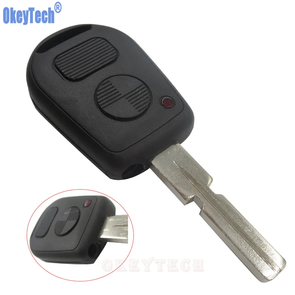 OkeyTech Remote Fob Case Replacement Car Key Shell 2 Buttons Key Case Cover Protection Fob for BMW E38 E39 E36 Z3 Car Styling