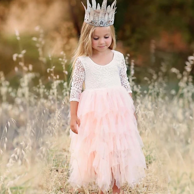 

Little Girl Ceremonies Dress Baby Children's Clothing Tutu Kids Dresses for Girls Clothes Wedding Party Gown Vestidos Robe Fille