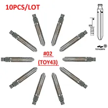 10 шт./лот) металлический Бланк Uncut Флип KD удаленного тип ключа лезвие#02 для Toyota