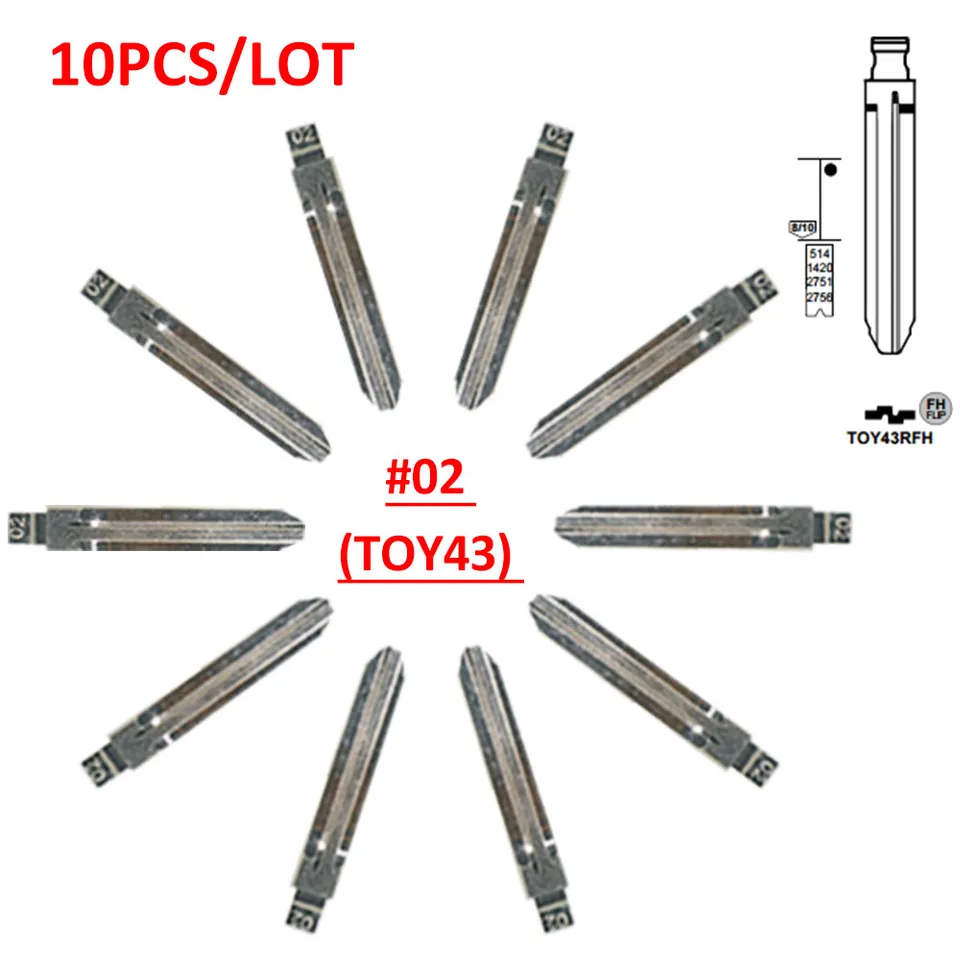 Free Shipping 10 Pcs Lot Metal Blank Uncut Flip Kd Remote Key Blade Type 02 For Toyota Blade Blade Blade Blankblade Toyota Aliexpress aliexpress