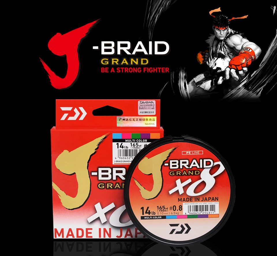 DAIWA J-BRAID GRAND рыболовная леска 135 м/150 м 8 нитей в оплетке из полиэстера леска морская Рыболовная Снасть 10 20 25 30 35 40 60LB Сделано в Японии