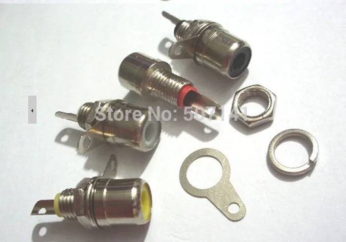 

FREE SHIPPING 12pcs metal Female Amplifier RCA Jack Chassis Mount connector