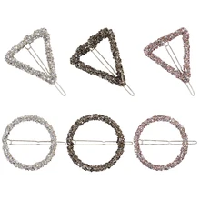 1 шт. Треугольники круглый Форма Модные прозрачные RhinestonesStar шпилька Для женщин Заколки для волос заколки для укладки волос аксессуары костюм все