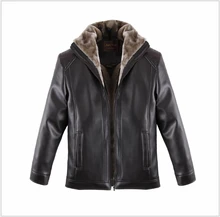 FreeShipping Hot Sale Winter Thick Leather Garment Casual flocking Leather Jacket Men’s Clothing Leather Jacket Men