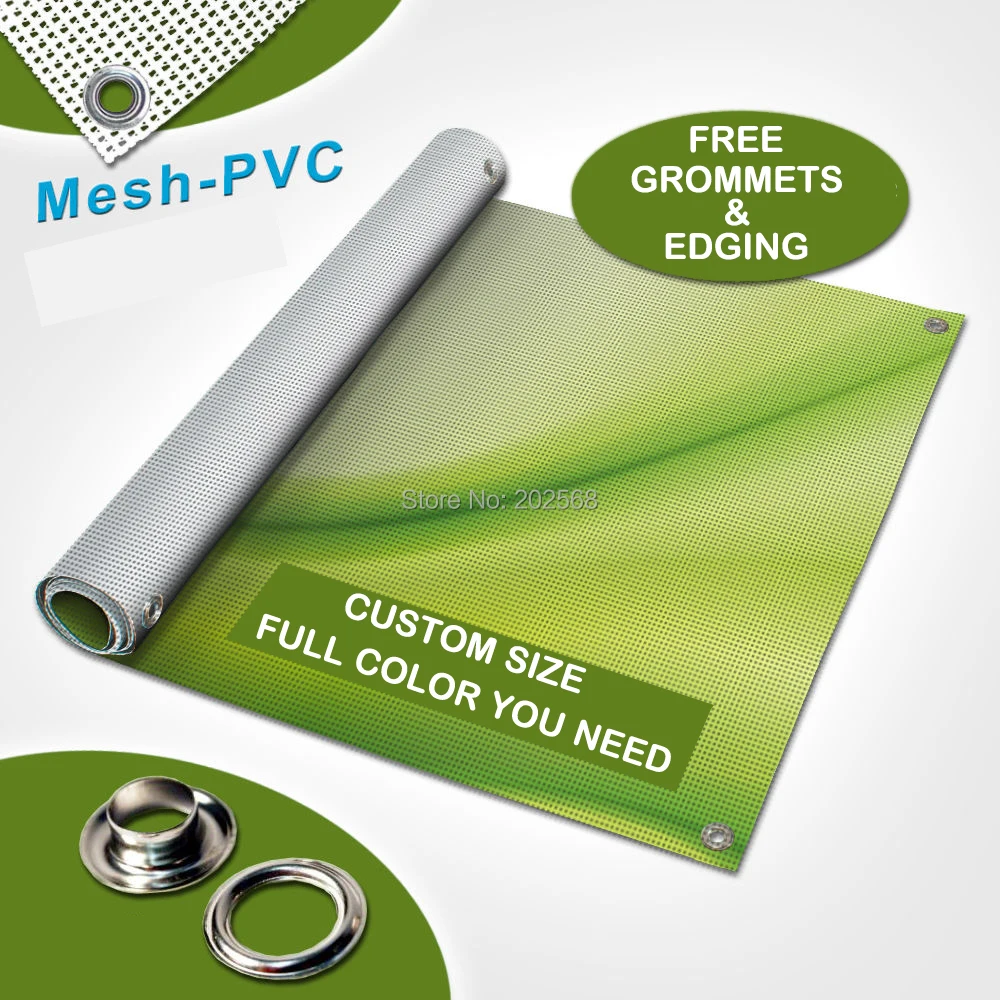 

PVC Mesh Banner/Mesh Fence Banner/Mesh Fabric Banner Printing