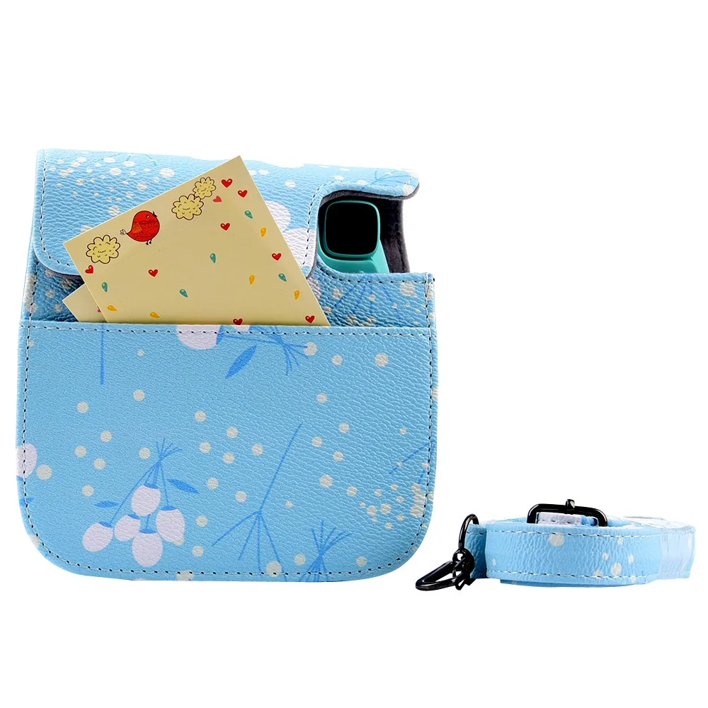 Fujifilm Instax Mini 8/Mini 8s Case - Pu Leather Instax Mini 8 Camera Case Bag - Instax Mini 8 Case with Shoulder Strap Pocket 