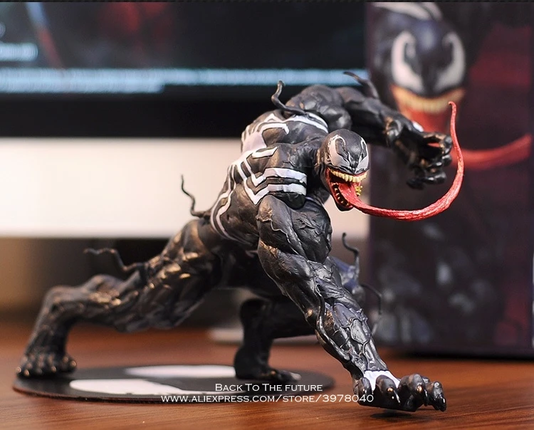 Figura de Ação Disney Marvel Avengers Veneno Homem Aranha 18cm Postura Modelo Anime Decoração Coleção Estatueta Brinquedo Crianças 2 coleção estatueta brinquedo modelo crianças