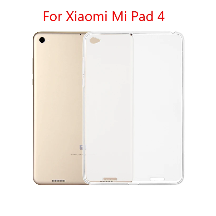 Прозрачный чехол для Xiaomi mi Pad mi коврик для детей 1 года, 2, 4, плюс 7,9 8,0 10,1 чехол s mi Pad1 mi Pad2 mi Pad4 Plus прозрачный мягкий кремний чехол для планшета - Цвет: For Xiaomi Mi Pad 4