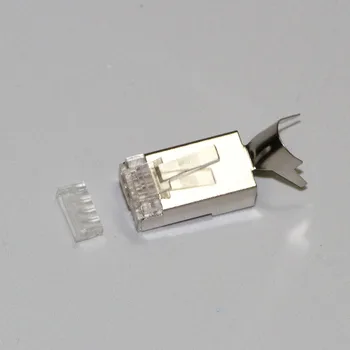 

100 Pieces FTP Cat 7 RJ 45 Plug 8P8C Network Plug For Cables,Patch Panel,Keystone Jack