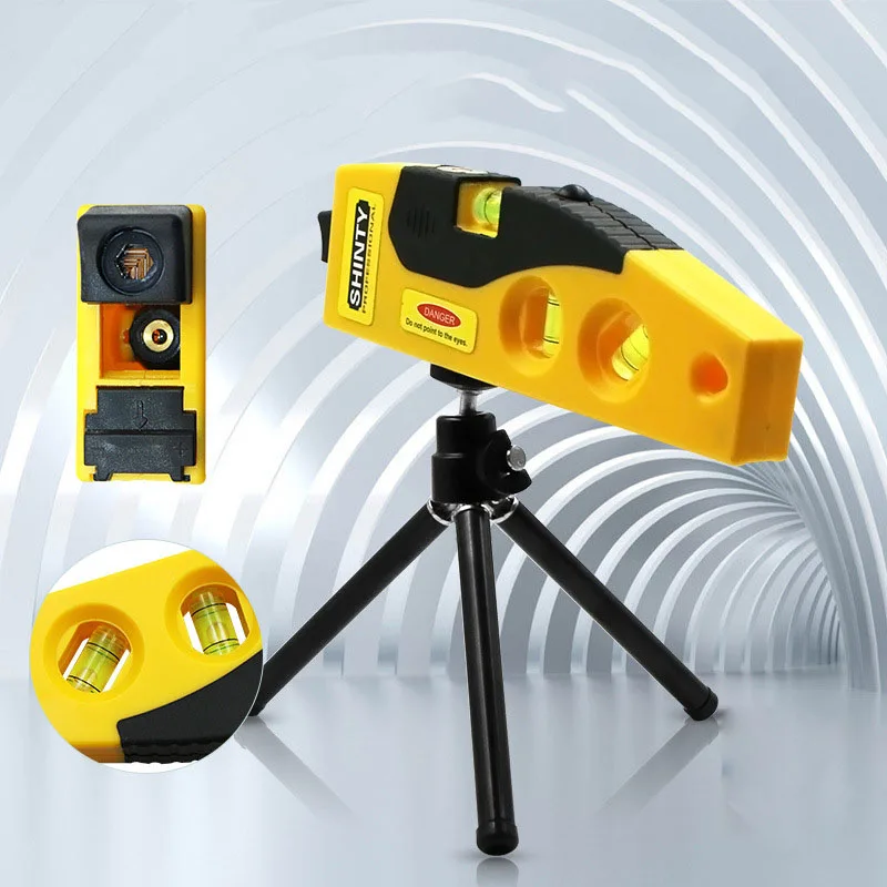 

Portable Cross Red Laser Levels High Precision Meter 2 Line 1 Point 500nm Leveling Instrument with Tripod Measuring Tools