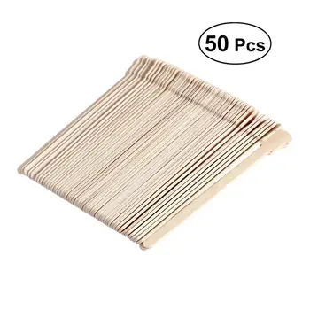 

50pcs Wooden Spatulas Body Hair Removal Sticks Wax Waxing Disposable Sticks Pearl Wax Tool Mask Mud Wiping Sticks