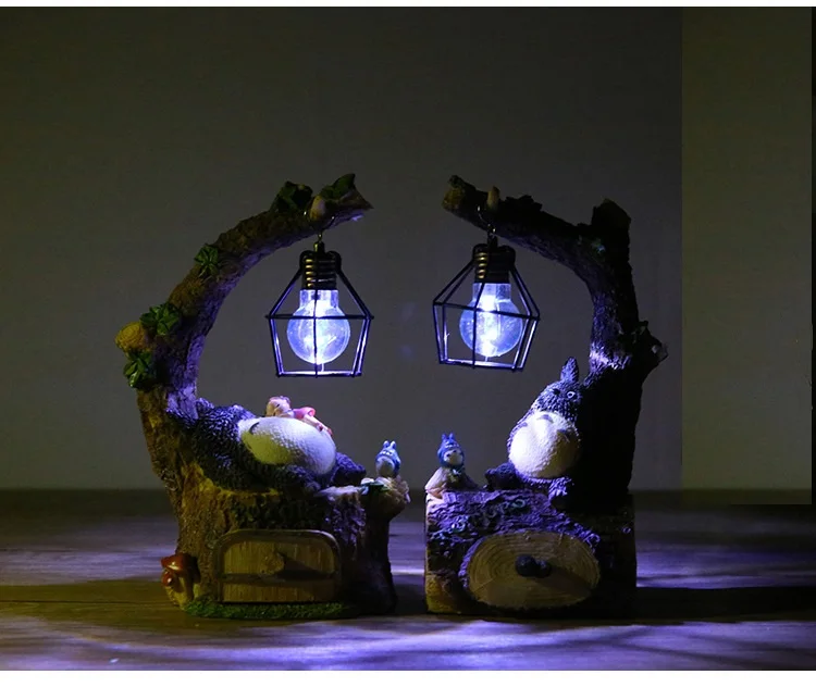 

LED night light My Neighbor Totoro doll Japanese Anime Studio Ghibli Miyazaki Hayao Spirited Away Resin Action Figure Toy sty612