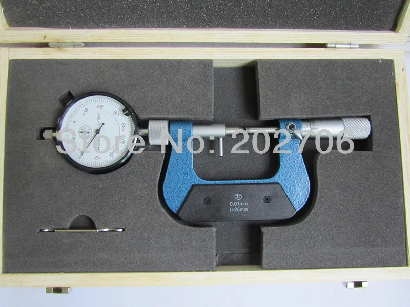 Высокое качество Xibei бренд 0-25 мм Микрометры с циферблатом индикатор микрометр