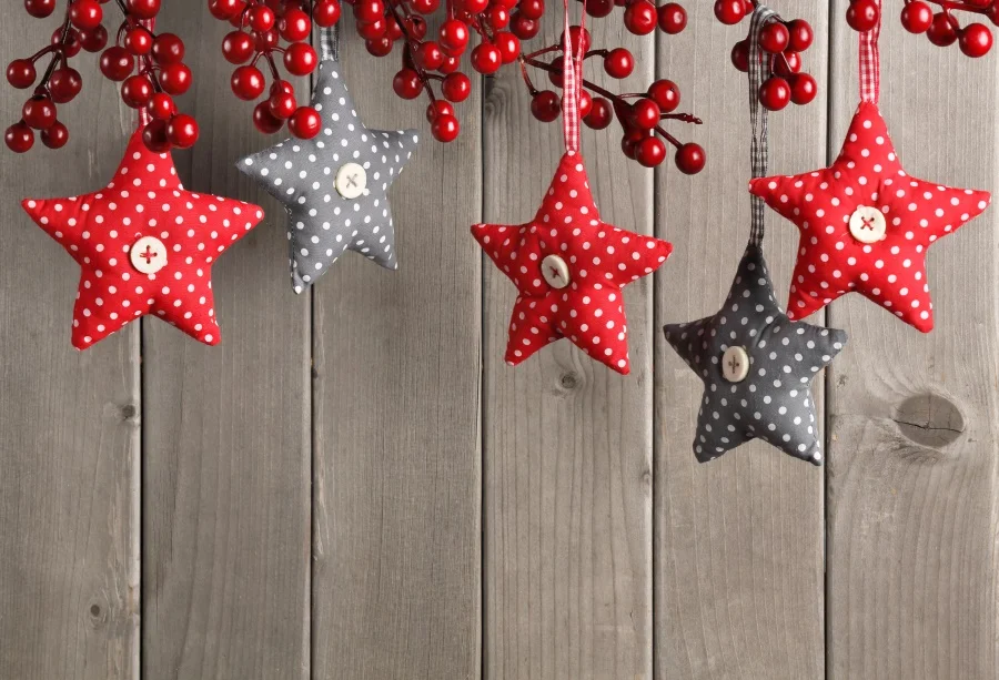 

Laeacco Wooden Board Christmas Pine Star Pendant Party Child Portrait Photography Backdrops Backgrounds Photocall Photo Studio