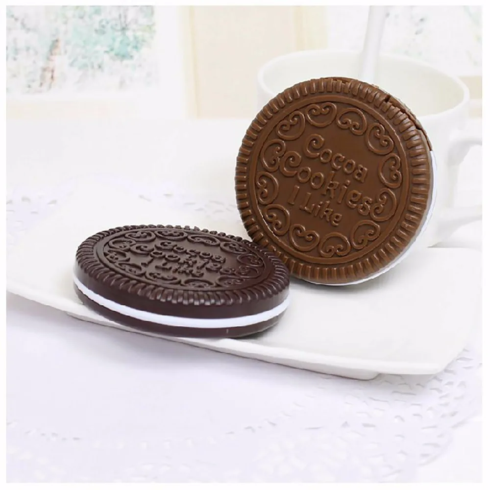 Симпатичные шоколадные печенья формы моды дизайн макияж зеркало с 1 гребень набор 1 шт