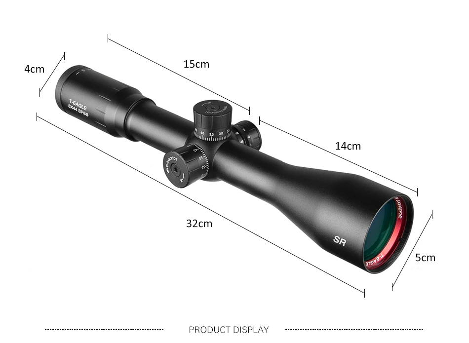 T-EAGLE тактический прицел 8X44 SF оптический прицел красный освещенный точечный элемент прицелов для страйкбола Air Пистолеты