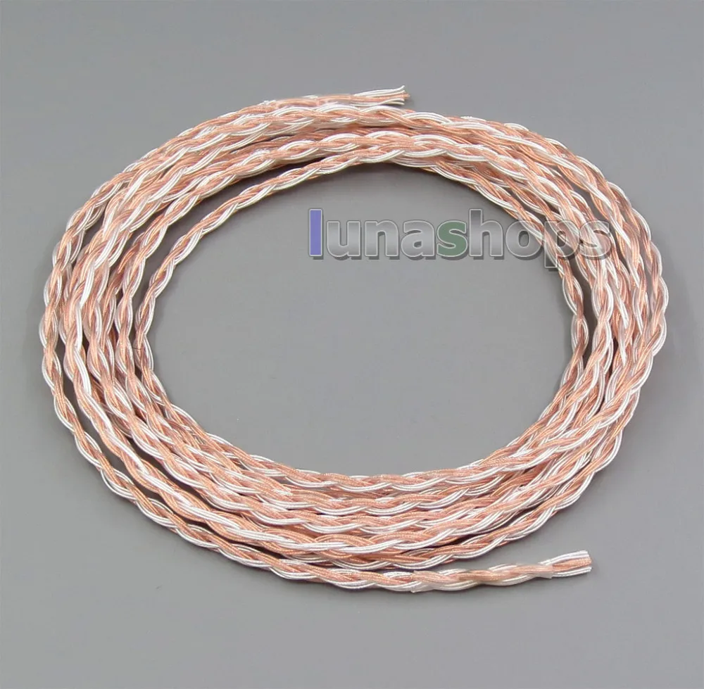 LN005277 6m 16wires 7*0.1 Silver Plated OCC Mixed Headphone Earphone DIY Custom Cable | Электроника
