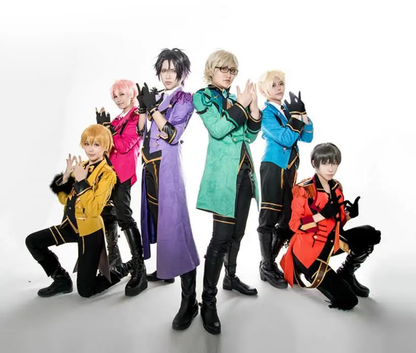 [Акция] аниме Tsukiuta команды черный группы Six Gravity костюм SJ форма Хэллоуин карнавал