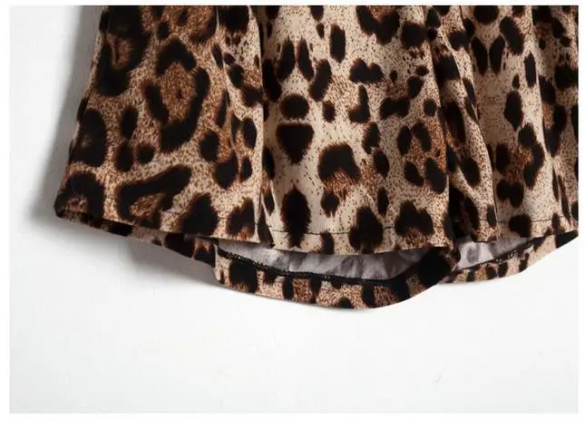 Модные летние Леопард супер мягкий Шорты для женщин морщин средней посадки эластичные женские свободные дышащие Для женщин Мини Короткие