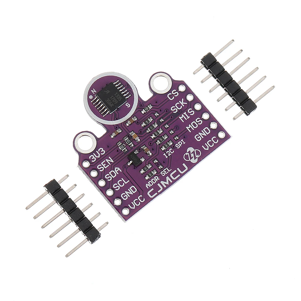 

CJMCU-1335 Hall Effect 360 Non-Contact X-Y Plane Angle Sensor Module 3.3V/5V I2C SPI