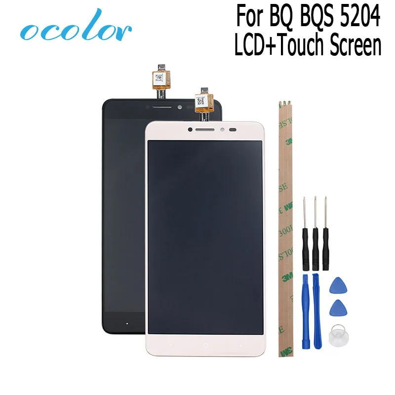 

ocolor For BQ BQS 5204 LCD Display and Touch Screen Digitizer Assembly Replacement With Tools +Adhesive For BQ BQS 5204 Phone