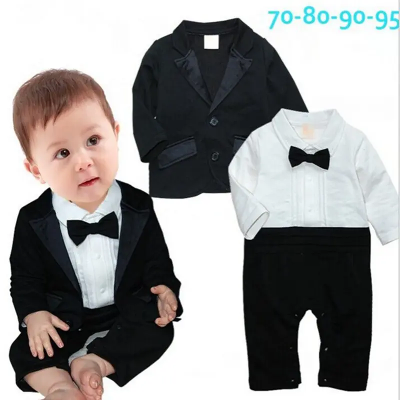 2018 Smarter Boys Formal Suit Hot Sale Classical Kids Spring Autumn Wear Bow tie jumpsuit+jacket coats Baby Boy Clothes |