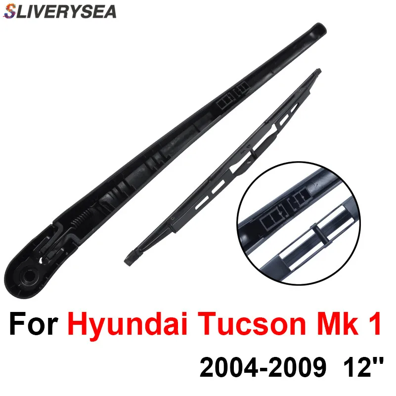 

SLIVERYSEA Rear Windscreen Wiper and Arm For Hyundai Tucson Mk 1 2004-2009 12'' 5 door SUV High Quality Iso9000 Natural Rubber