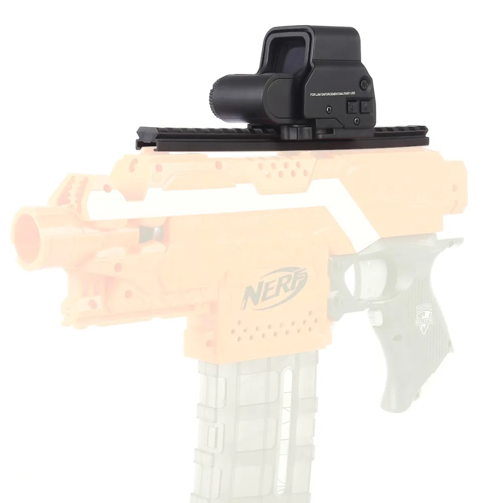 

Red Dot Sight toy for Nerf with 10cm Rail +Grooved Top Rail Mount Kit for Nerf 18mm Width Rail / Water Gel Blaster 21mm Rail
