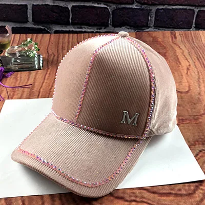 MAERSHEI винтажные Роскошные Стразы Женская Ковбойская бейсбольная кепка цветочный узор Gorras Женская Высококачественная стеклянная шапка с бриллиантом - Цвет: Pink 2