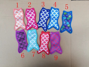 

150 pcs Popsicle Holders Bags Reusable Mermaid Tail Popsicle Bags Freezing Insulation Ice Pop Sleeves with Stitched Edges