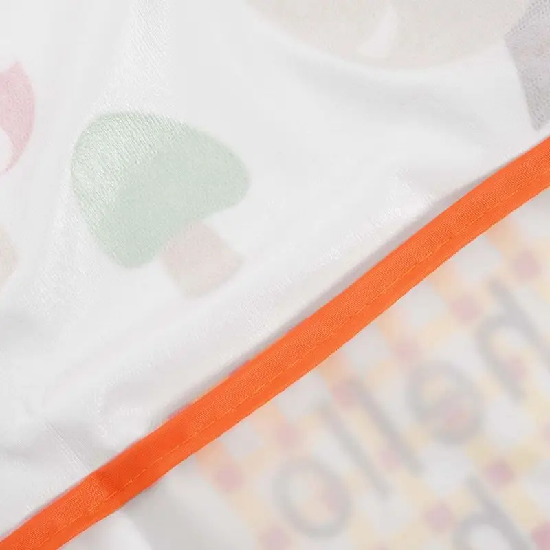 Детский водонепроницаемый комбинезон с длинными рукавами для малышей; Детский фартук с рисунком для кормления; оранжевый и красный цвет-Ежик