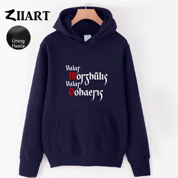 

Valar morghulis Dohaeris all men must die serve Red Words M O Couple Clothes Autumn Winter Fleece Girls Woman Hoodies ZIIART
